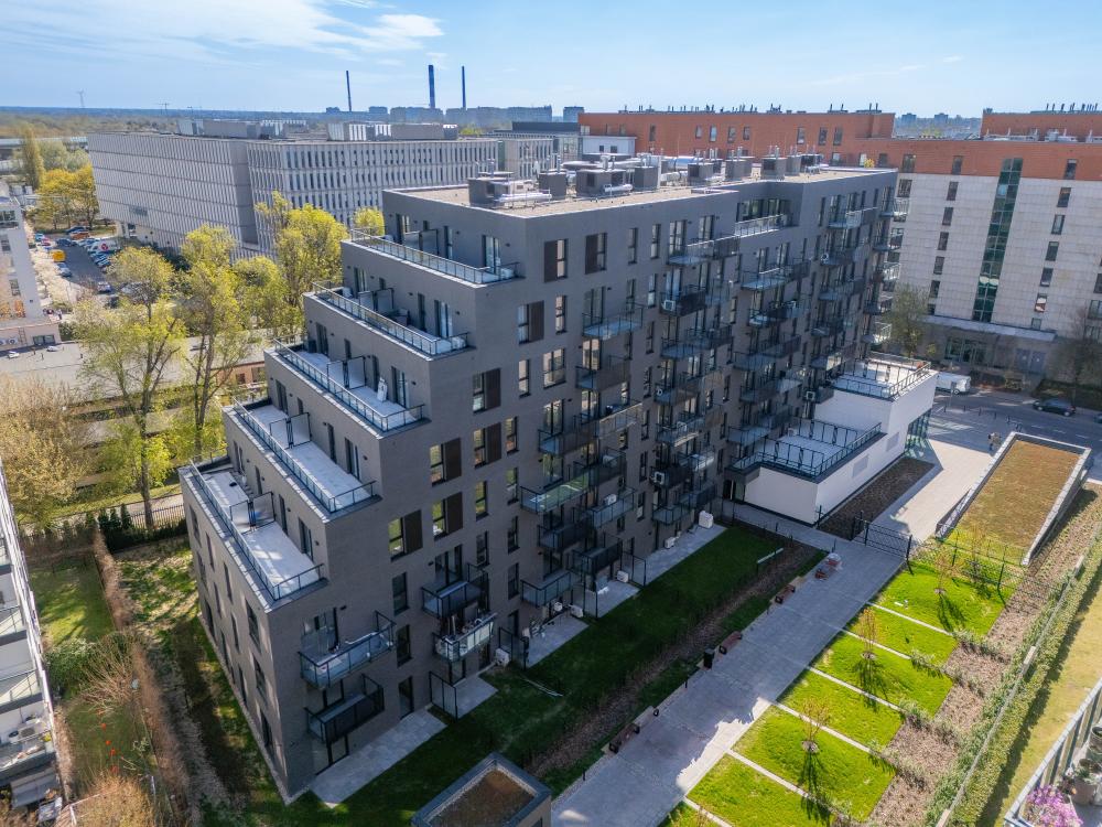 Apartament Kierbedzia z lotu ptaka